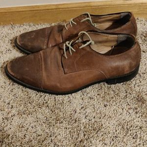 Joseph Abboud 13 Brown Leather Cap Toe Dress Shoes